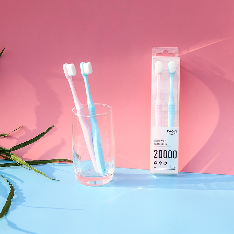 Japanese Style Soft Toothbrush2 Packs Household Adult Convenient Toothbrush Couple Soft Bristle Toothbrush S