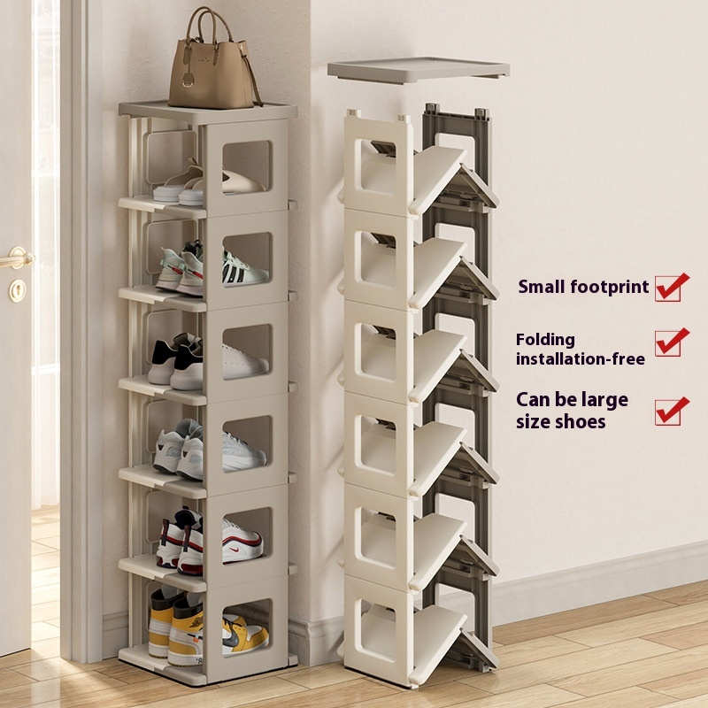 Creative Folding Shoe Rack Multi-layer Home Space-saving Shoe Storage Dormitory Foldable Shoe Cabinet Freetallation Shoe Box