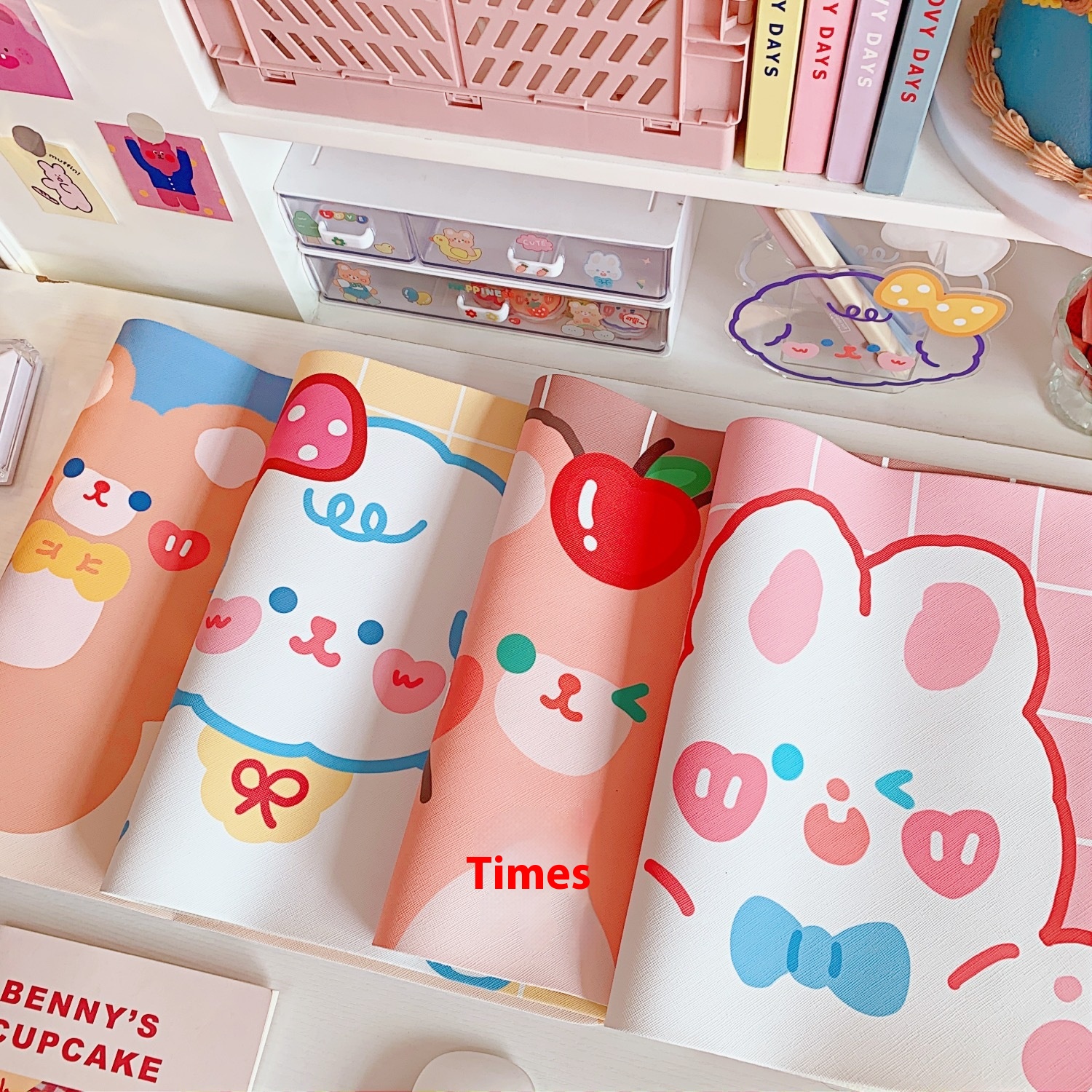 Cartoon PUWaterproof Desk Mat Large Office Computer Desktop Mat