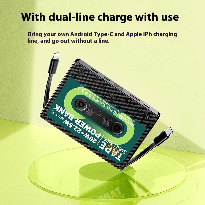 Product Magnetic Tape Comes With ALine Power Bank Pd20w Fast Charging Power Bank10000 MAh Mobile Power Bank