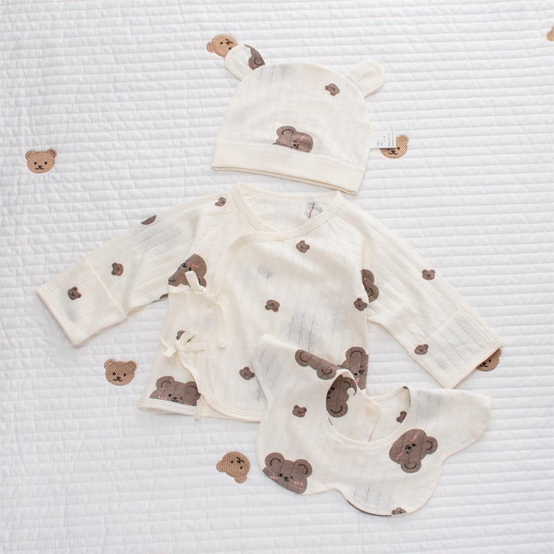 Half Back Clothes Forborn Babies,Type A,Bunny Baby,Summer Ultra-thin Spring And Summer Pure Cottonborn Clothes Suit