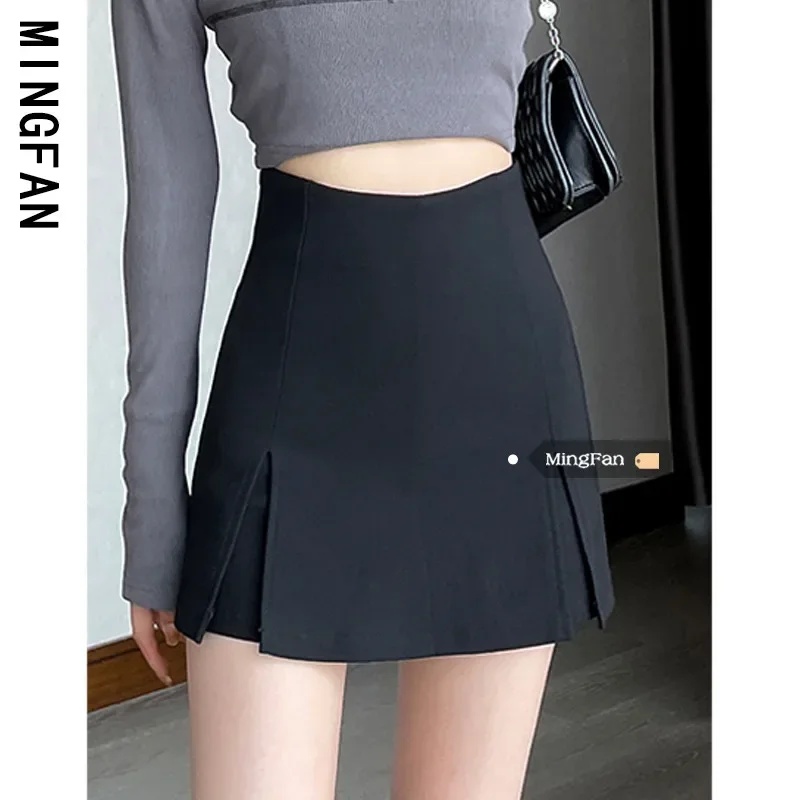 Summer Women's Fashion Black Skirt Sensual Side Slit Bodycon Shorts Korean Style Niche Bodycon Skirt For Women