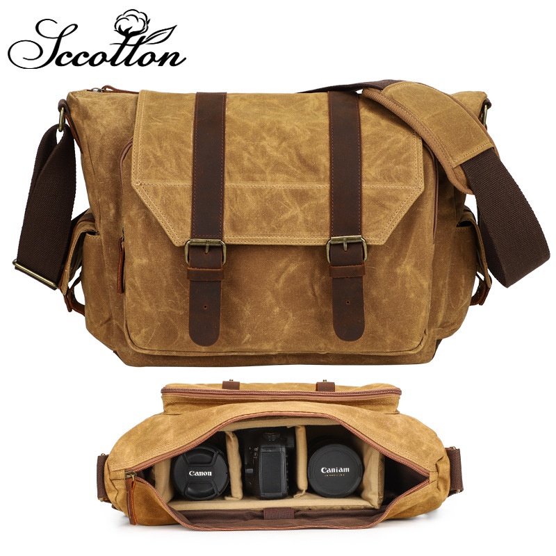 SLRDigital Camera Bag Shoulder Messenger Bag Outdoor Portable Canvas Micro Single SLRPhotography Bag