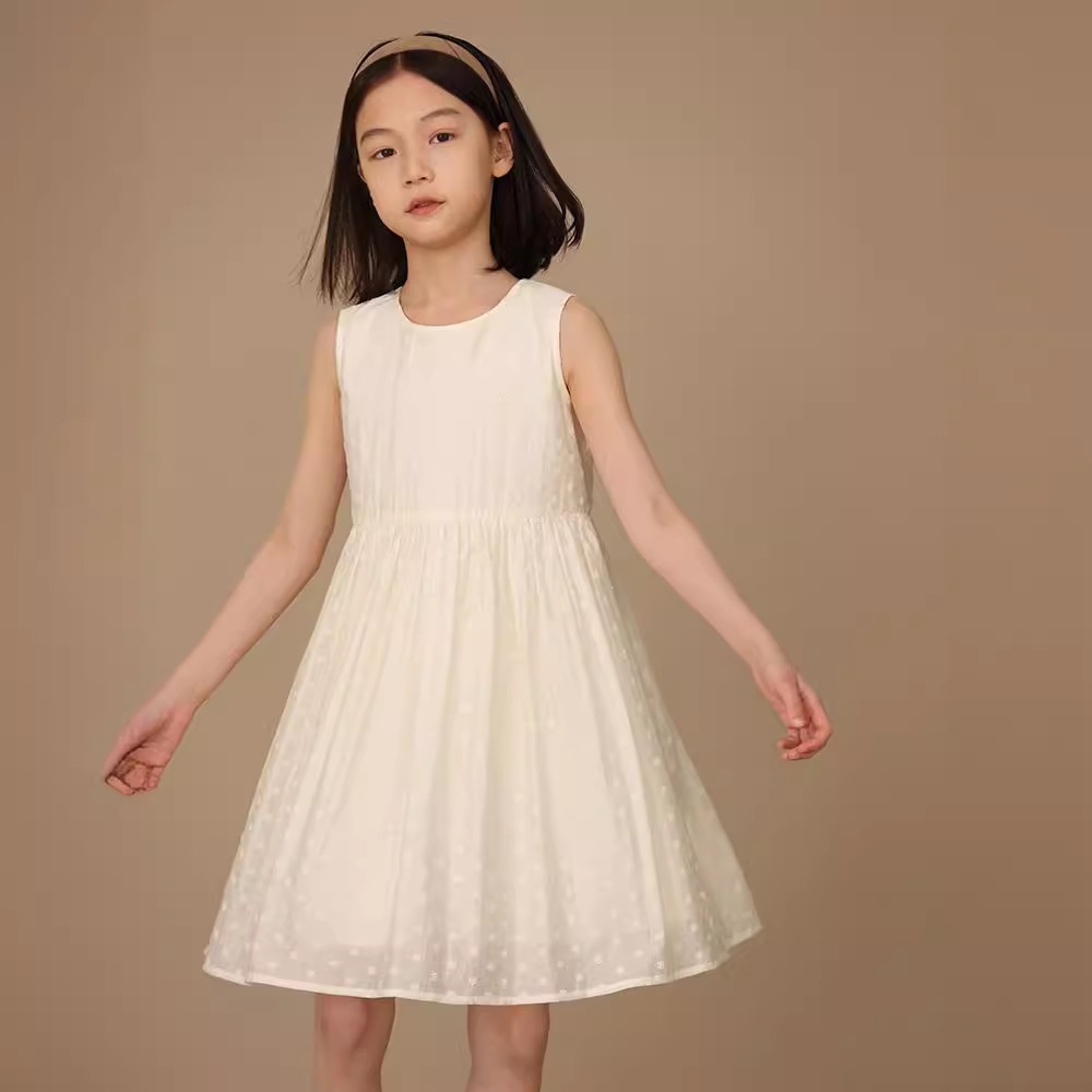Girls Summer Sweet Three-dimensional Daisy Fairy Dress Parent-child Style Cotton Vest Super Fairy Dress