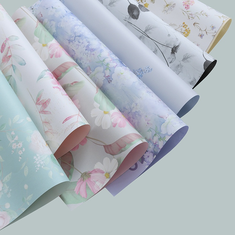 Creative Flower Wrapping Paper Bouquet Flower Wrapping Paper Hydrangea Corn Peony Acacia Flower Shop Flower Art
