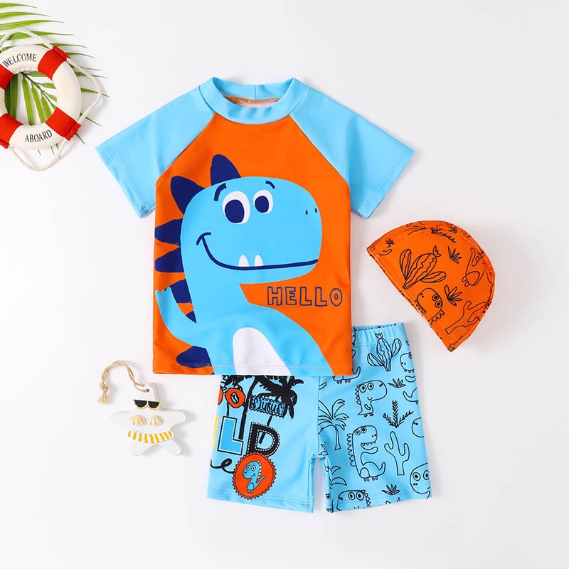 Children's Cartoon Swimsuit Boy Swimsuit Swimming Trunks Suit Split Swimsuit Small And Medium Children's Beach Swimsuit