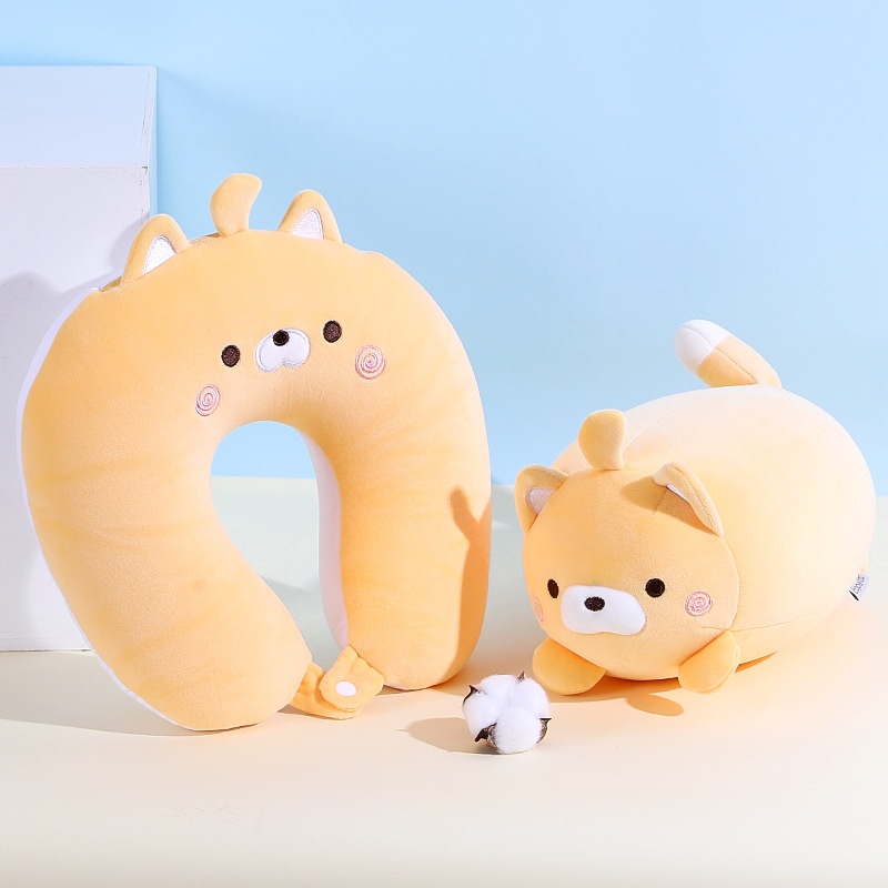Deformable U-shaped Pillow Two-in-one Dual-purpose Pillow Foam Particle Pillow Cartoon Deformable Pillow Neck Pillow