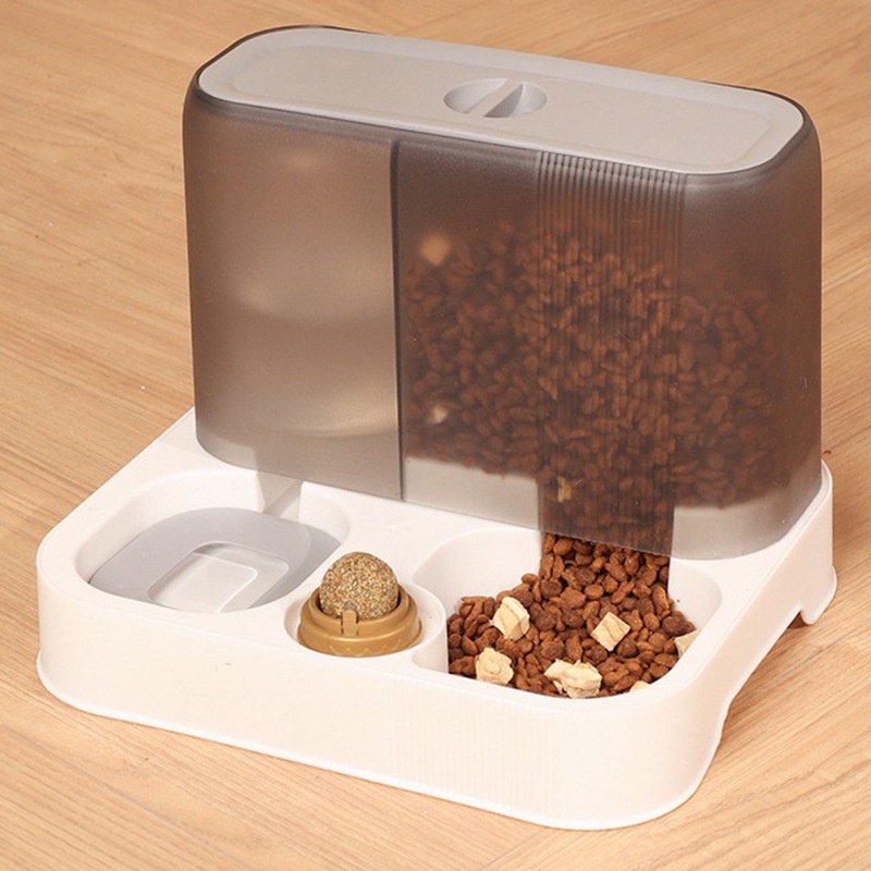 Pet Feeder Three In One Dog Automatic Drinking Water Machine Large Capacity Snacks Integrated Feeding Drinking Water Cat Bowl Food Bowl