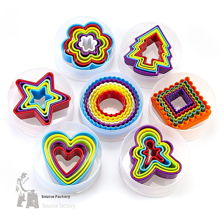 Direct Multi-purpose Multi-style Baking Biscuit Printing Food Grade Plastic Mixed Color Colorful Cookie Mold