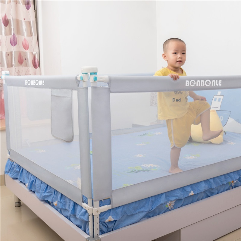 Baby Bed Guardrail Safety Anti-fall And Anti-drop Fence Vertical Lifting Bedside Baffle2/1.8 Large Bed Universal1.5 Meters