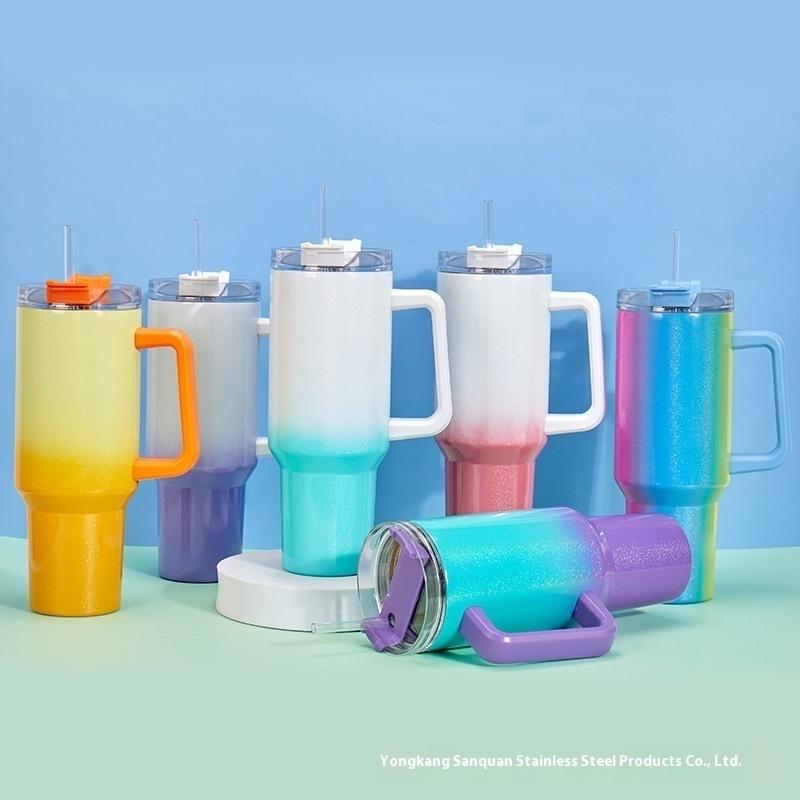 40oz Handle Ice Cream Vacuum Cup 304 Car Cup Ulation Cold Beer Cola Car Water Cup
