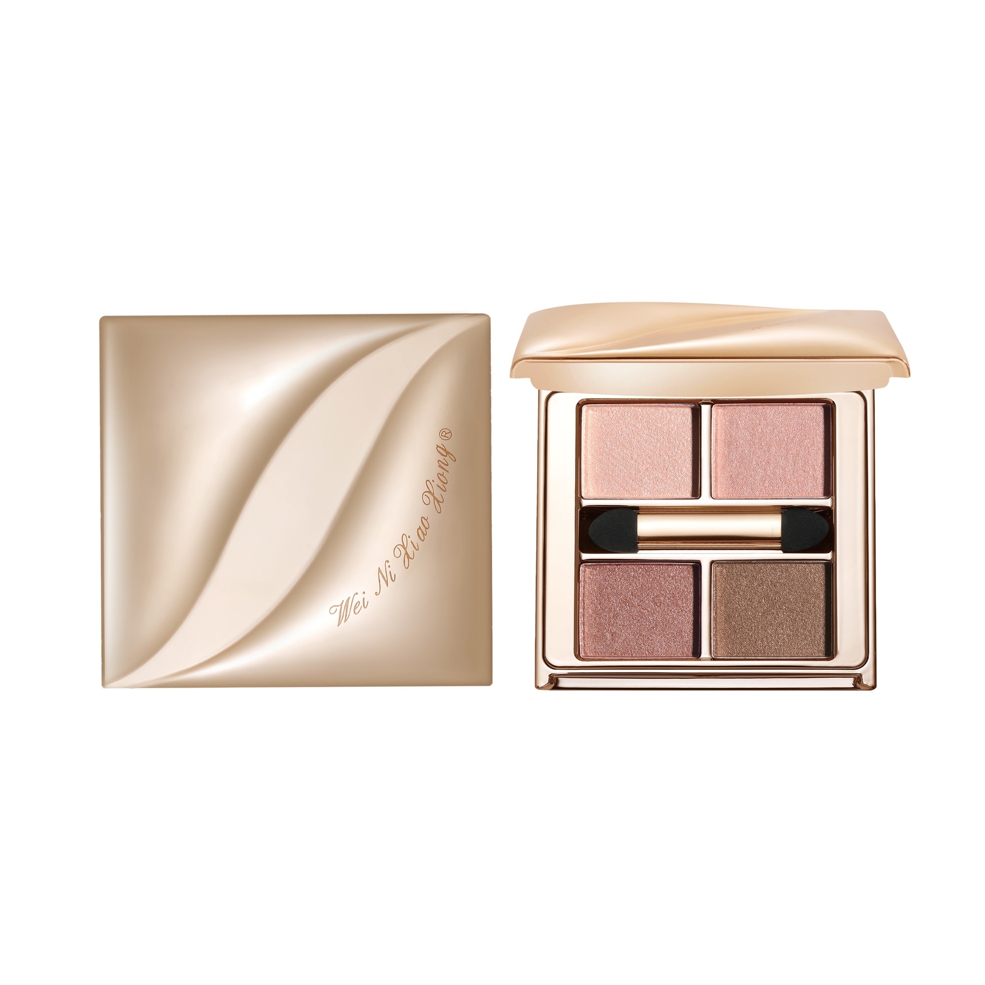 Direct Winnie Bear Gorgeous Matte Diamond Four-color Eye Shadow Foreign Trade Fast Hand Trembles Little Red Book Network Special