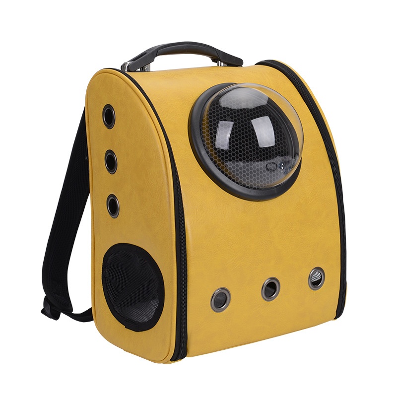 PUBackpack Pet Bag,Outdoor Portable Bag,Transparent Cat Bag,Pet Breathable Backpack,Space Capsule Foldable Backpack PU