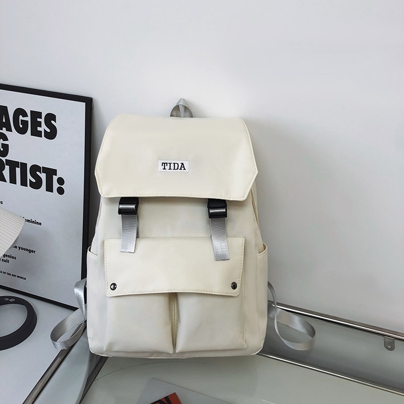 Backpack Korean Style Large Capacity Junior High School Student Backpack Lightweight Advanced Simple Travel Bag