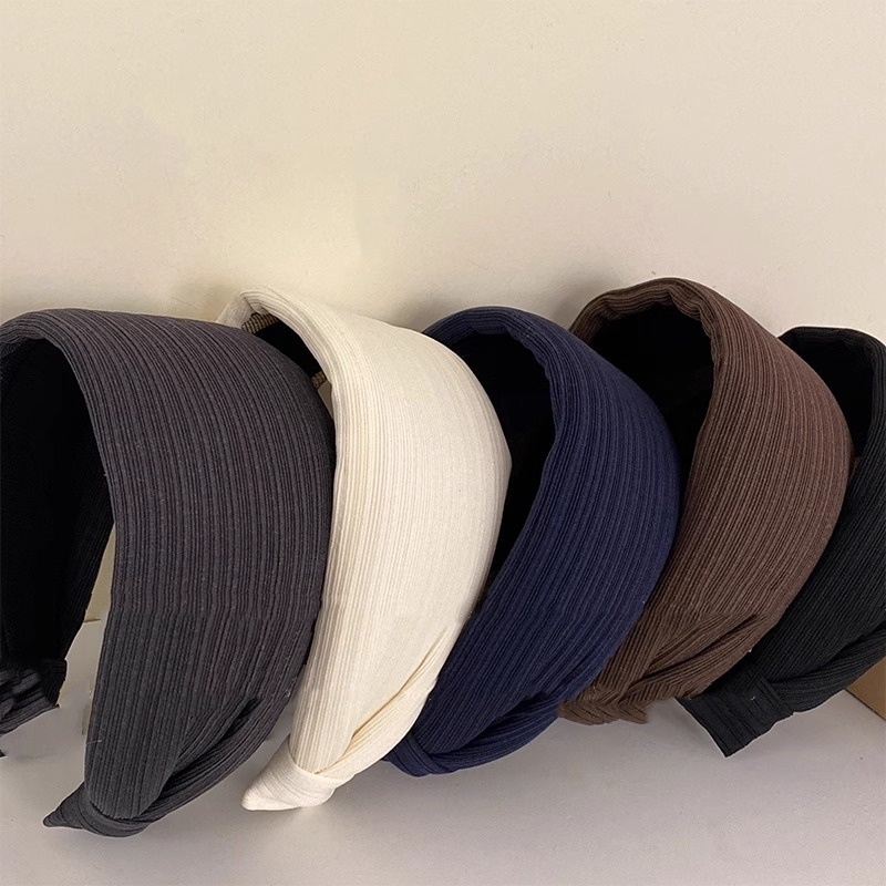 South Korea Wide-brimmed Headband Women's High Cranial Top Headband Stylish Fashionable Hair Card Elegant Hair Line Covering Headwear