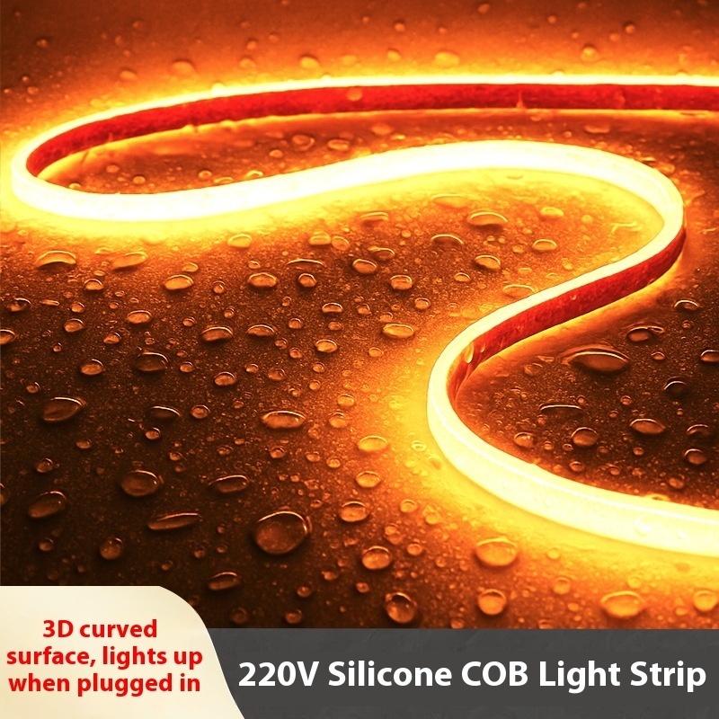 Light With Led Light Bar Cob Waterproof Light With 220v High Display Finger High Pressure Silicone Plastic Outdoor Lighting Indoor Ceiling