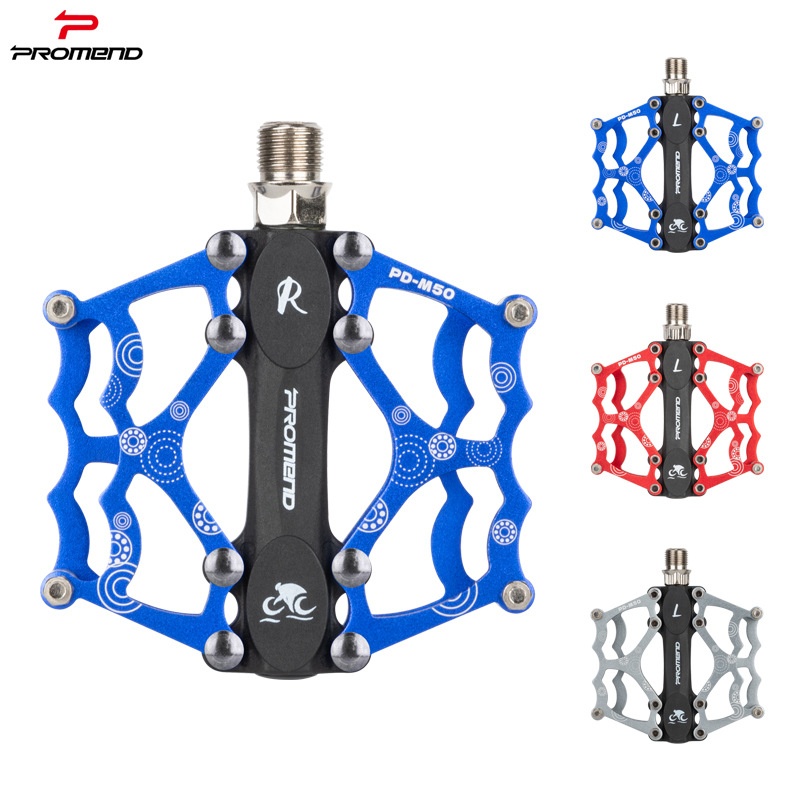 Ultra-light Bearing Bicycle Pedal CNCAluminum Alloy Hollow Large Tread Mountain Bike Bicycle Pedal M50