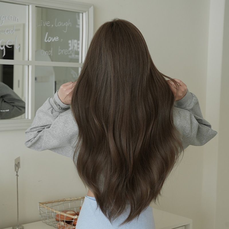 Wig Women's Long Curly Hair Big Wave Chemical Fiber Simulation Super Long And Mid-Waist Curly Hair Internet Popular Product Pullover Long Hair