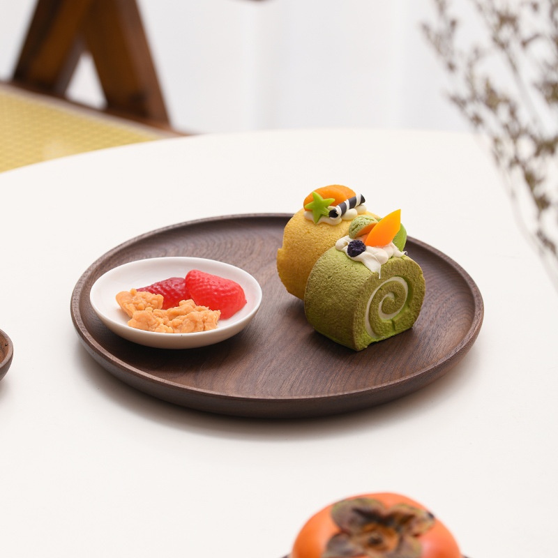 Black Walnut Round Plate,Black Walnut Plate,Wooden Tableware,Walnut Plate,Round Plate,Round Bowl And Plate