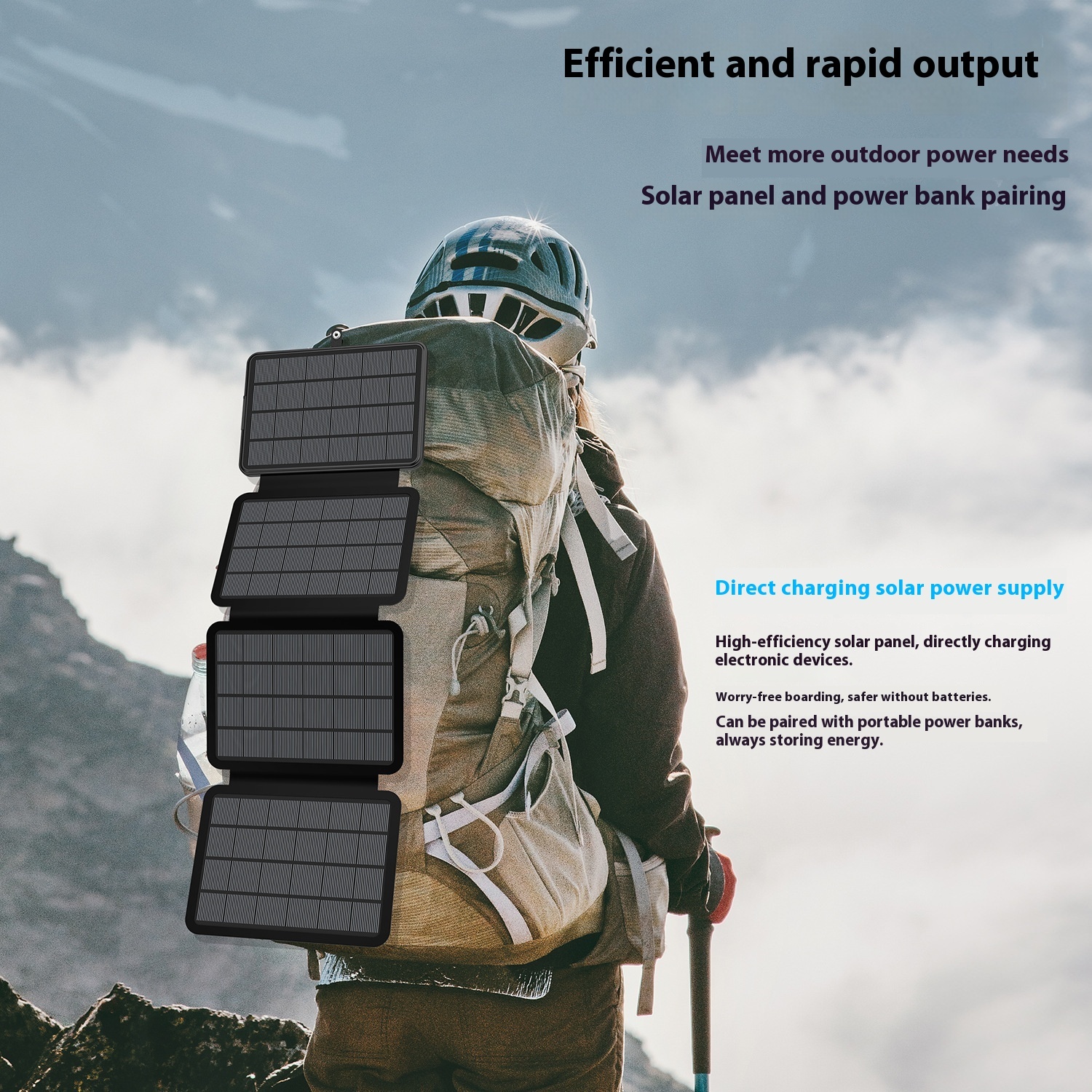 Solar Charging Board High-efficiency Single Crystal Each 3.7W Fast Charging Treasure Mobile Phone Outdoor Folding Mobile Power Generation