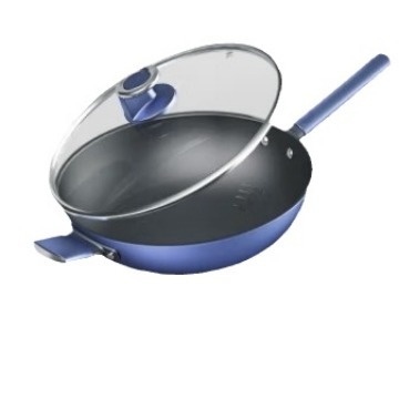 Non-stick Frying Pan,Titanium Crystal,ASDNon-coated Household Titanium Pan,Multifunctional Round-bottom Frying Pan With Lid