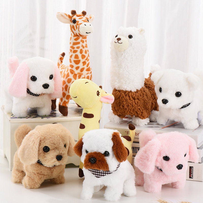 Electric Puppy Plush Electric Toy Dog Can Walk And Bark Simulation Dog Stall Pet Toy Night Market