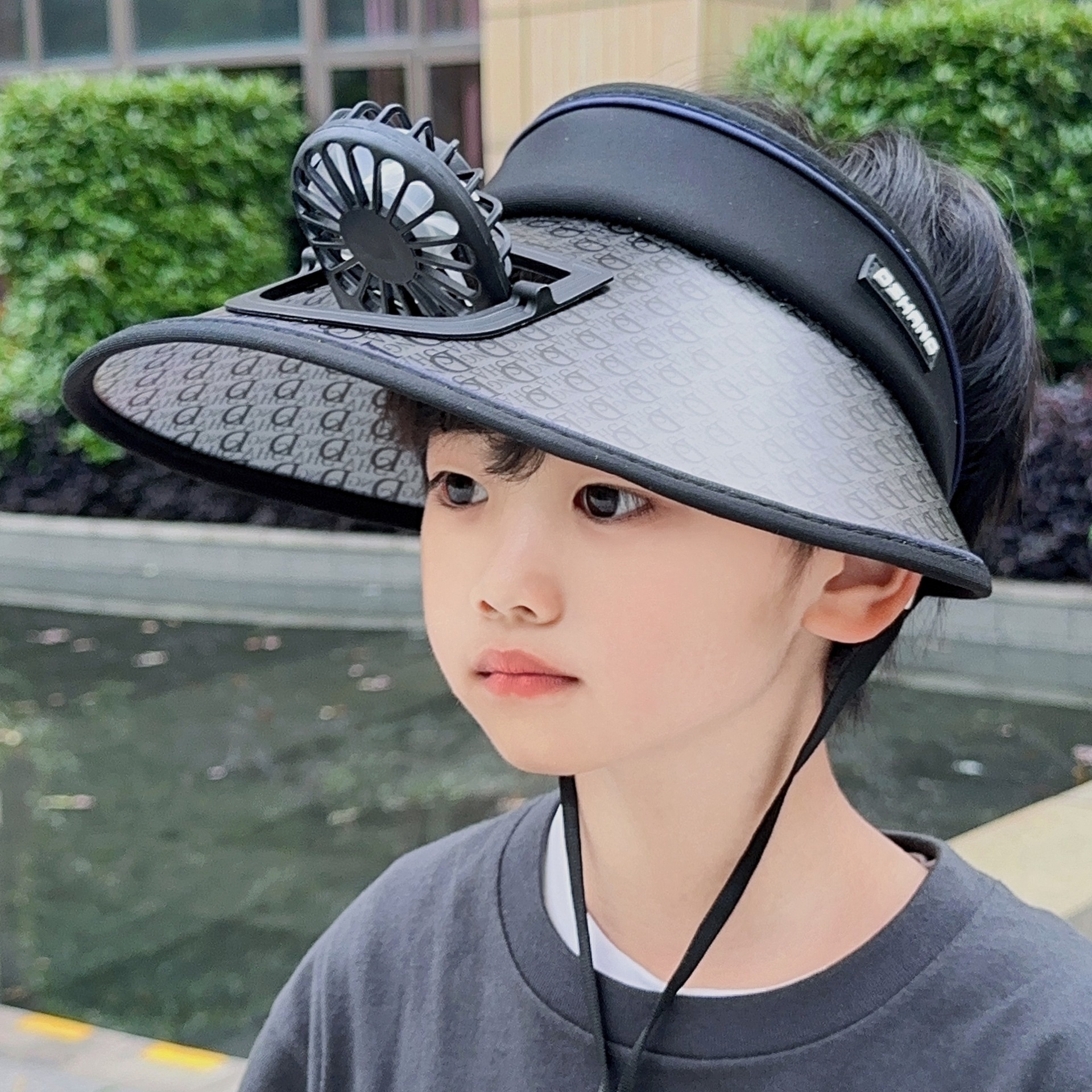 Children's Sunscreen Hat Boys Summer Style Fan Hat Stylishly Big Brim Sunshade Hat UV-proof Girls' Sun Hat