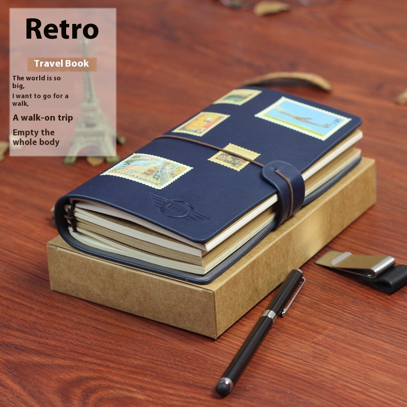 Retro Loose-leaf Notebook Portable A6 Handbook Small Book Travel Handbook Creative Notebook Custom