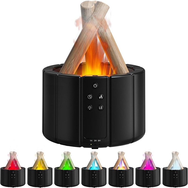 Desktop Colorful Simulation Flame Aromatherapy Machine Home Hotel Usb Air Humidifier Aromatherapy Machine