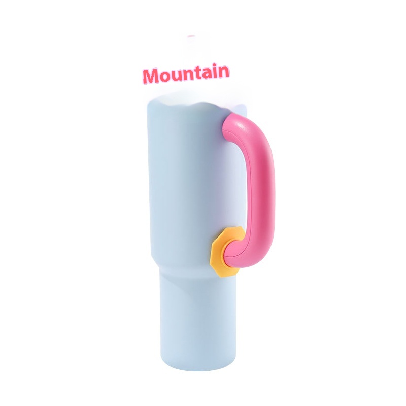 Dopamine Color 40oz Car Cup With Handle Car Ice Cup Creative Stainless Steel Cold-keeping Handle Cup