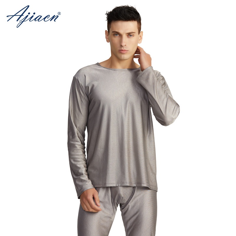 A J510 Men's Silver Fiber Electromagnetic Radiation Protection Autumn Suit Long-sleeved Radiation Protection Underwear Direct Sale