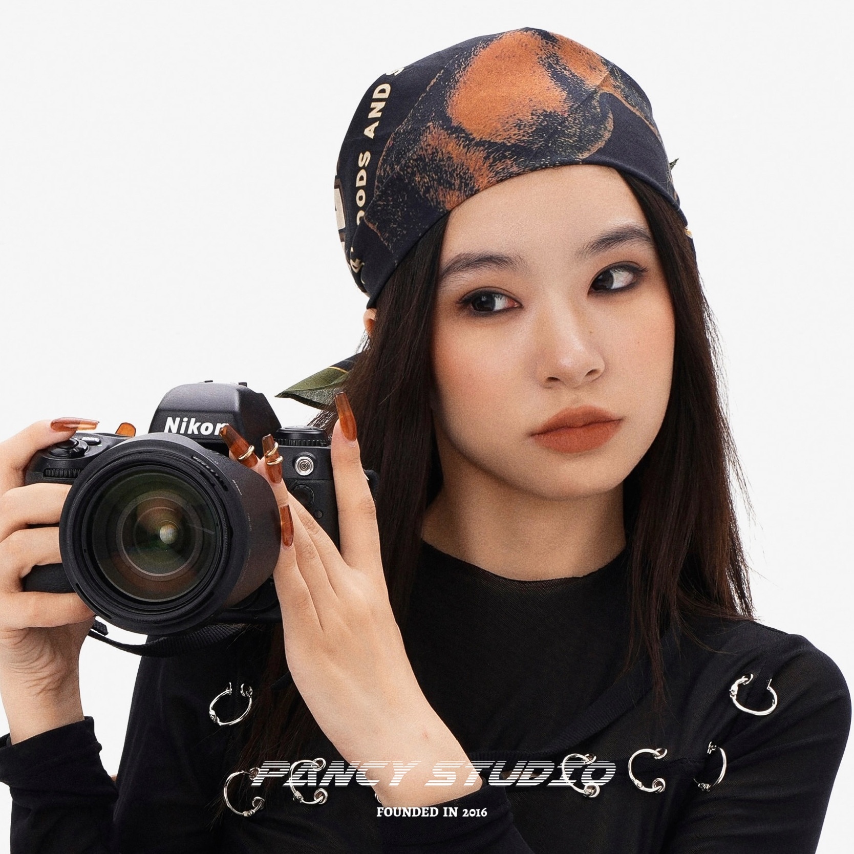 American Retro Sweet Cool Y2k Hot Girl Headscarf