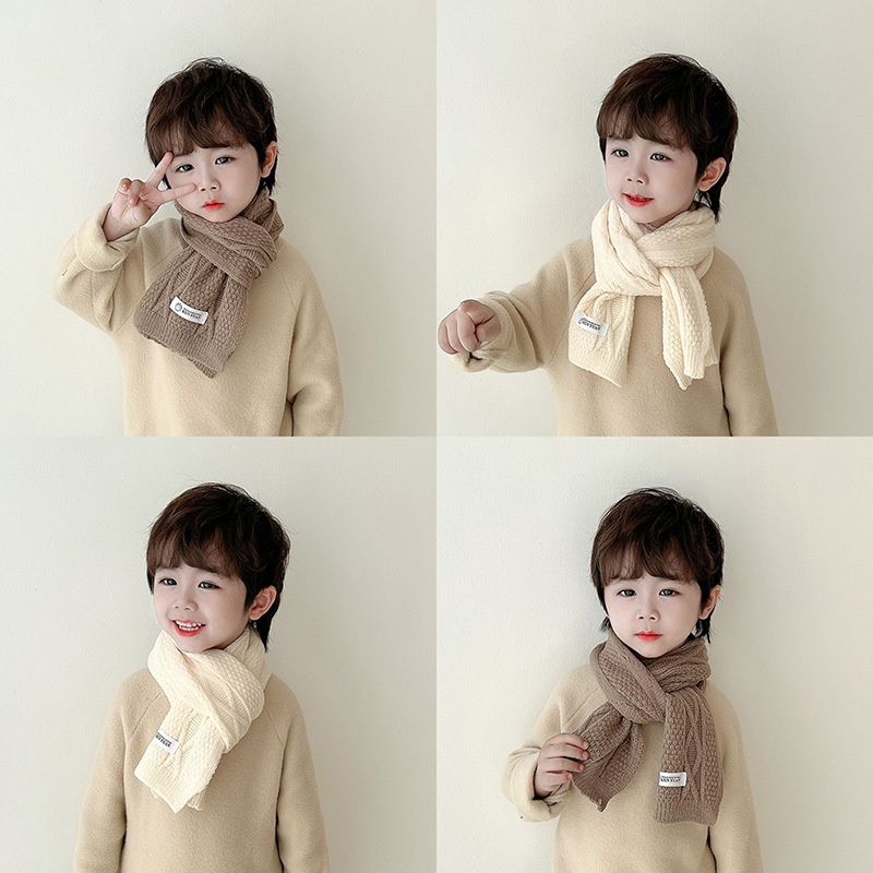 Children's Scarf Korean Style Fashionable Baby Scarf Autumn And Winter Baby Versatile Boy Windproof Face Protection Warm