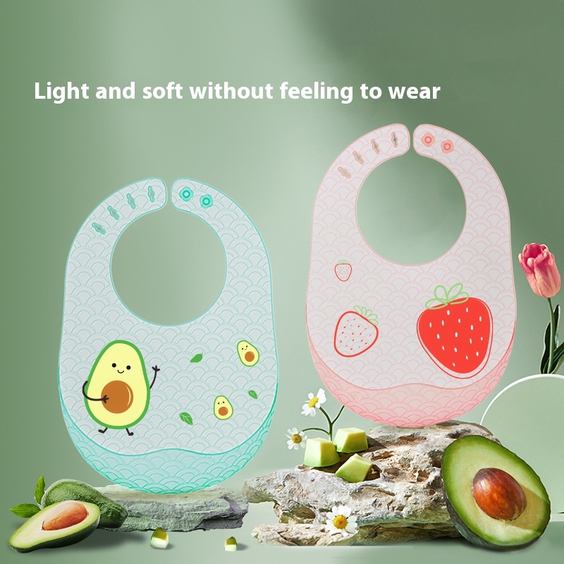 Baby Eating Bib Children's Silicone Bib Baby Rice Bib Waterproof Three-dimensional Children's Bib Super Soft And Washable