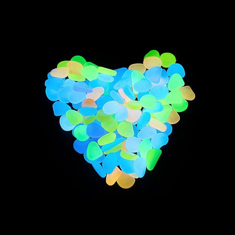 1cm Small Artificial Luminous Stone Vase Decorative Potted Luminous Stone0.5g Fluorescent Fish Tank Landscaping Pebbles