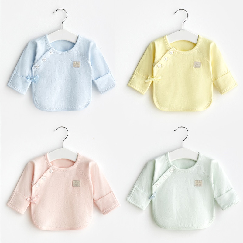 Born Baby Clothes Spring And Autumnborn AType Half Back Clothes0 Thin3 Months Monk Clothes Summer Baby Tops