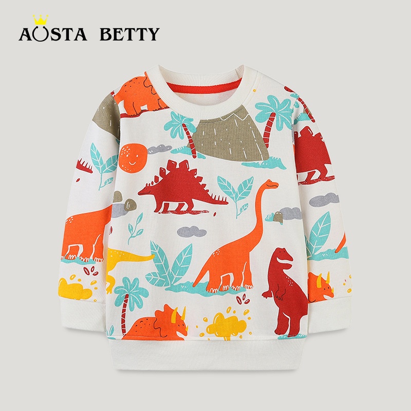 Aostabetty European And American Children's Clothing Sweatshirts Arrivals In Spring And Autumn,Small And Medium-sized Children's Long-sleeved Sweatshirts,Cartoon Boys'Tops