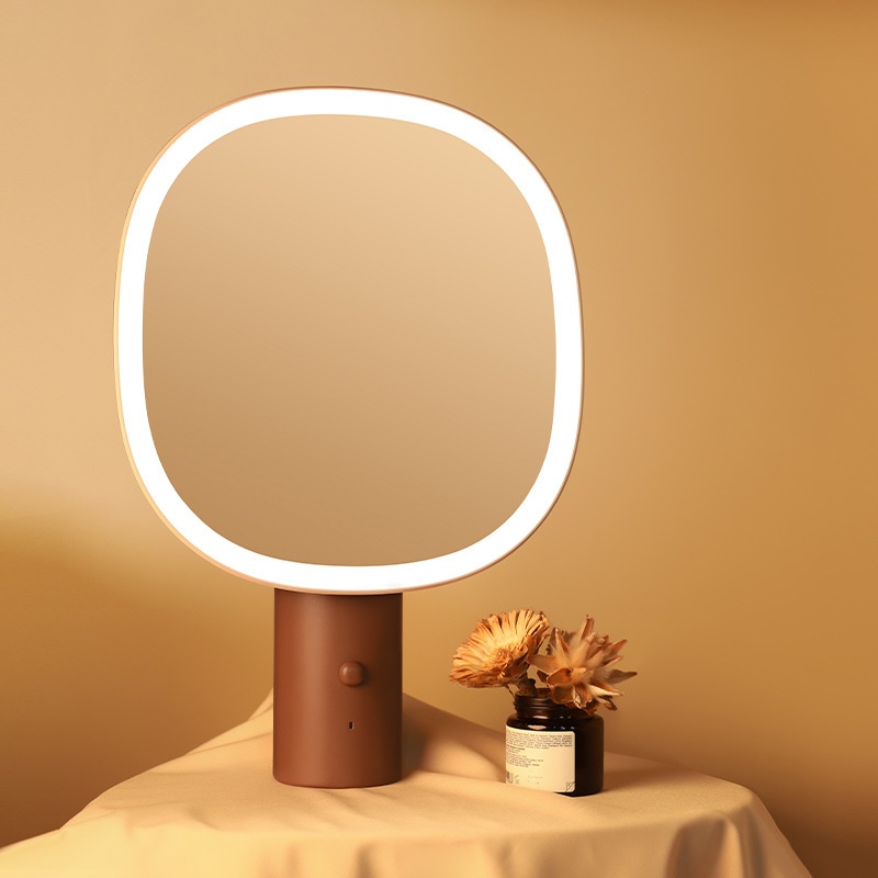 Big Tree Mirror Simple Extra Large Dimming Warm White3 Times Magnification Desktop Professional Fill-in Makeup Mirror