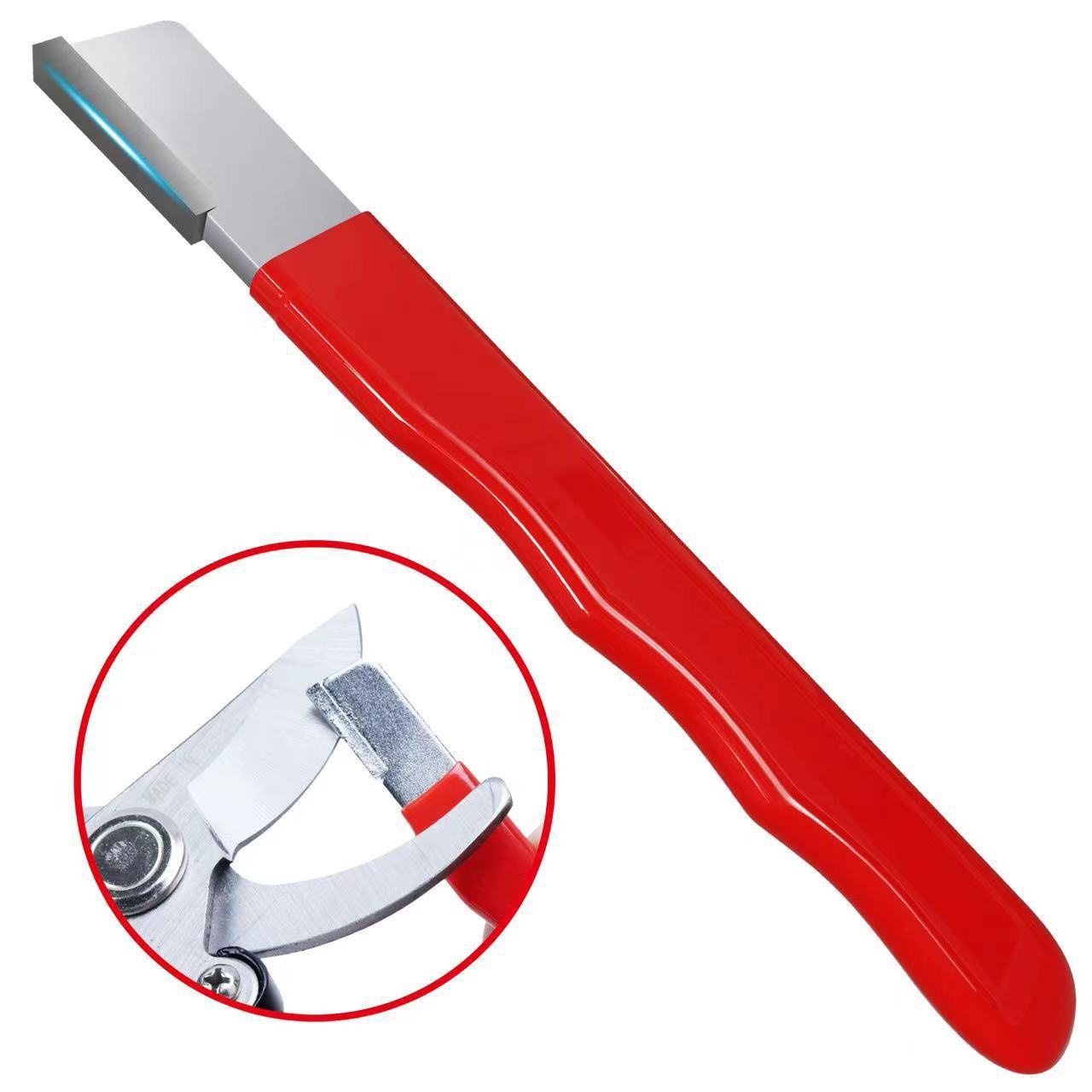 Multifunctional Outdoor Garden Scissors Sharpener Dual-purpose Whetstone Garden Scraper Fast Portable Sharpener
