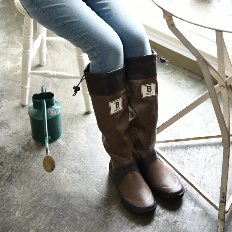 Rain Boots Women's Natural Rubber Rain Boots Wild Bird Association Comfortable Waterproof Boots Outdoor Non-slip Rubber Boots Wbsj Water Shoes In Stock - 2