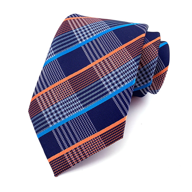 Men's Business High Density English Plaid Shirt And Tie