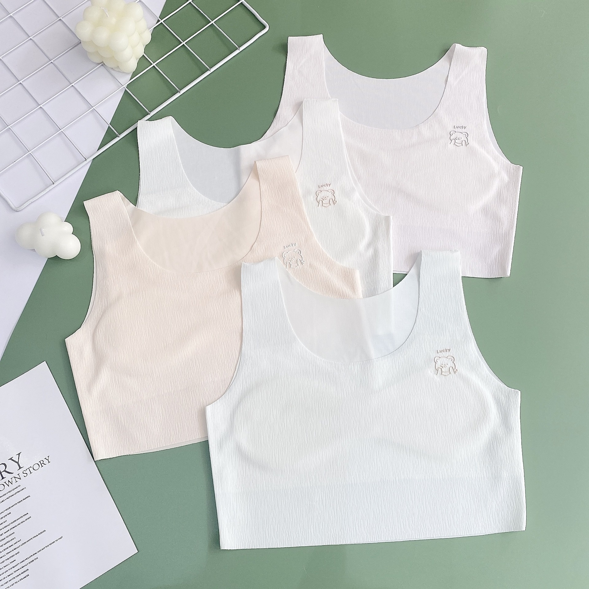 Girls' Underwear Vest, Development Period,8-15 Years Old, Primary School Students, Girls' Bra, Thin Summer Bra