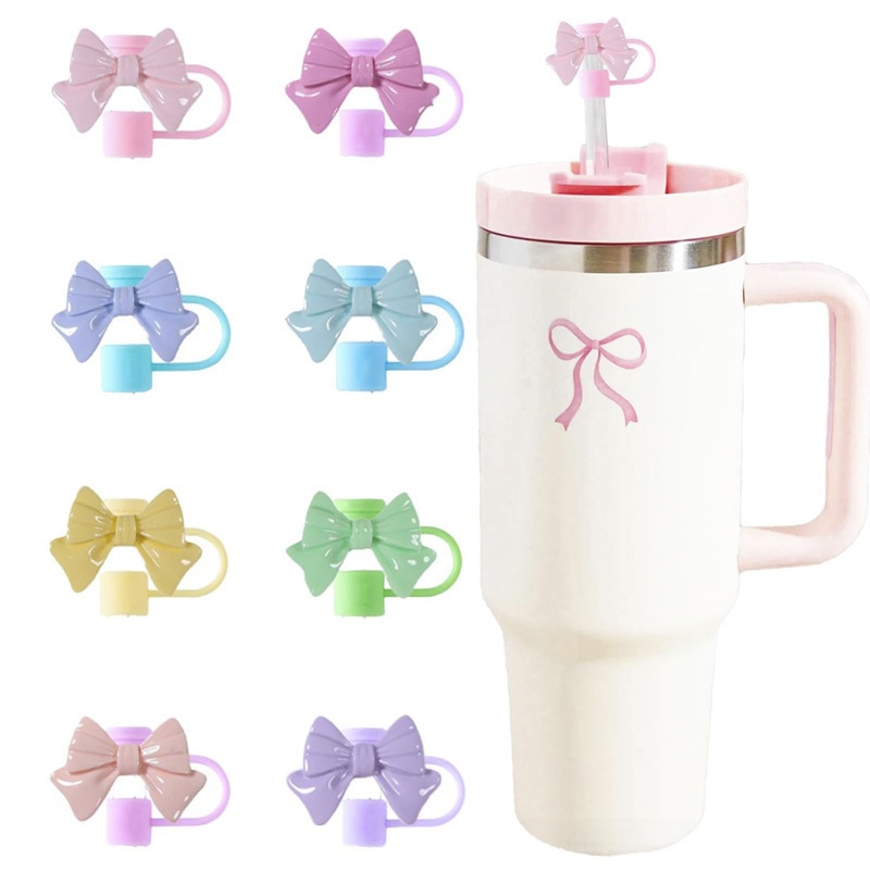 Stanley Water Cup Silicone Straw Cover Bow Straw Dust Cap Adapted To10mm Diameter Straw