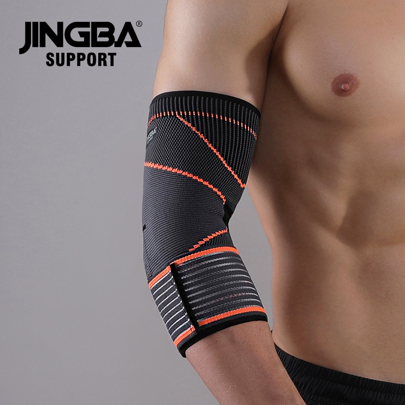 JINGBASports Elbow Pads Outdoor Warm Knitted Compression Tennis Basketball Push-ups Fitness Protective Gear