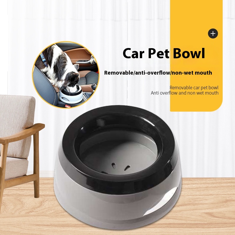Pet Car Bowl Pet Bowl Pet Plastic Bowl Splash Proof Spill Proof Non-slip Pet Drinking Water Bowl Spill Proof