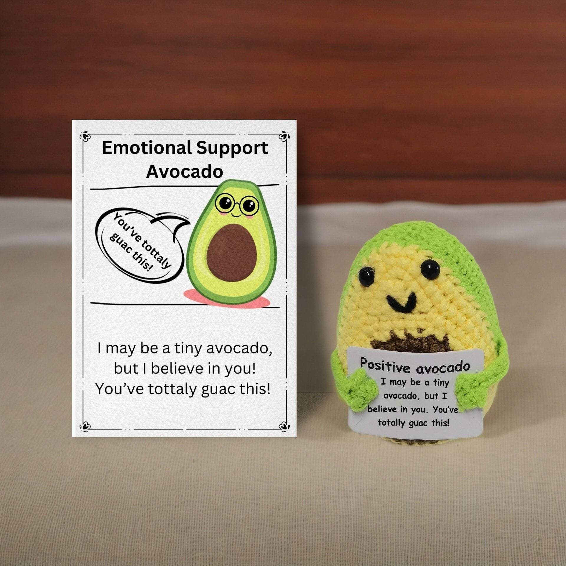Explosions Avocado And Card Series Positive Energy Pure Hand-crocheted Finished Pirational Uncompressed Wool Doll
