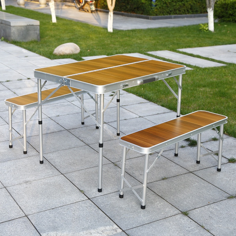Outdoor Portable Portable One-Piece Aluminum Alloy Folding Table And Chair