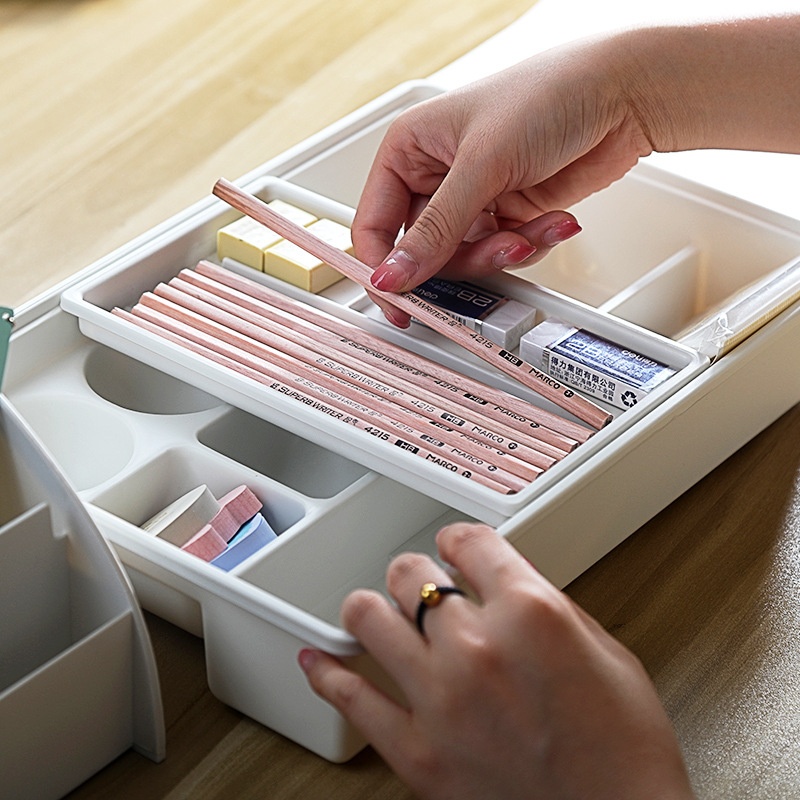 Multi-Functional Desktop Stationery Organizer,Pen Holder,Stand,Phone Dock,Charging Office Supplies Organizer,DIYBox