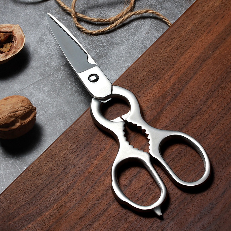 All-steel Kitchen Scissors Household Multi-function Food Scissors Gourd Scissors Strong Chicken Bone Scissors Split German Stainless Steel