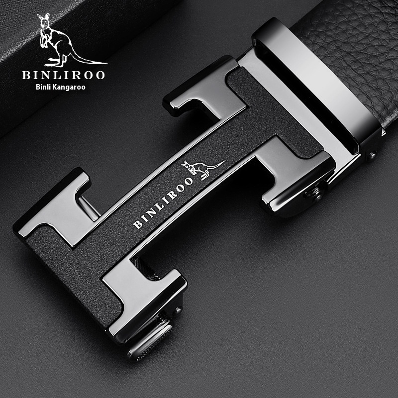 Casual Genuine Leather Men's Frosted Single Loop Belt Belt9114